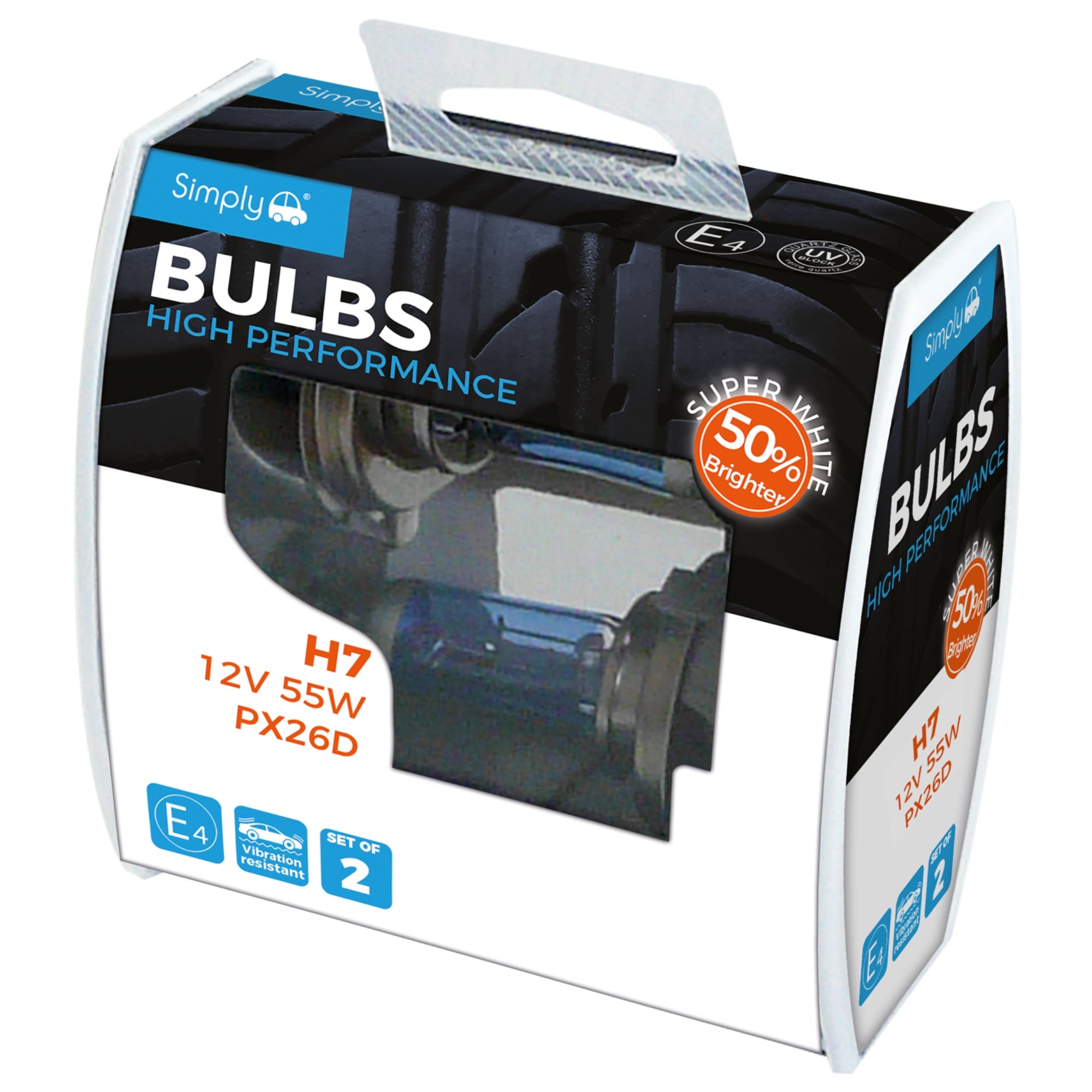 Simply H7 High Performance Bulbs - Duo Box