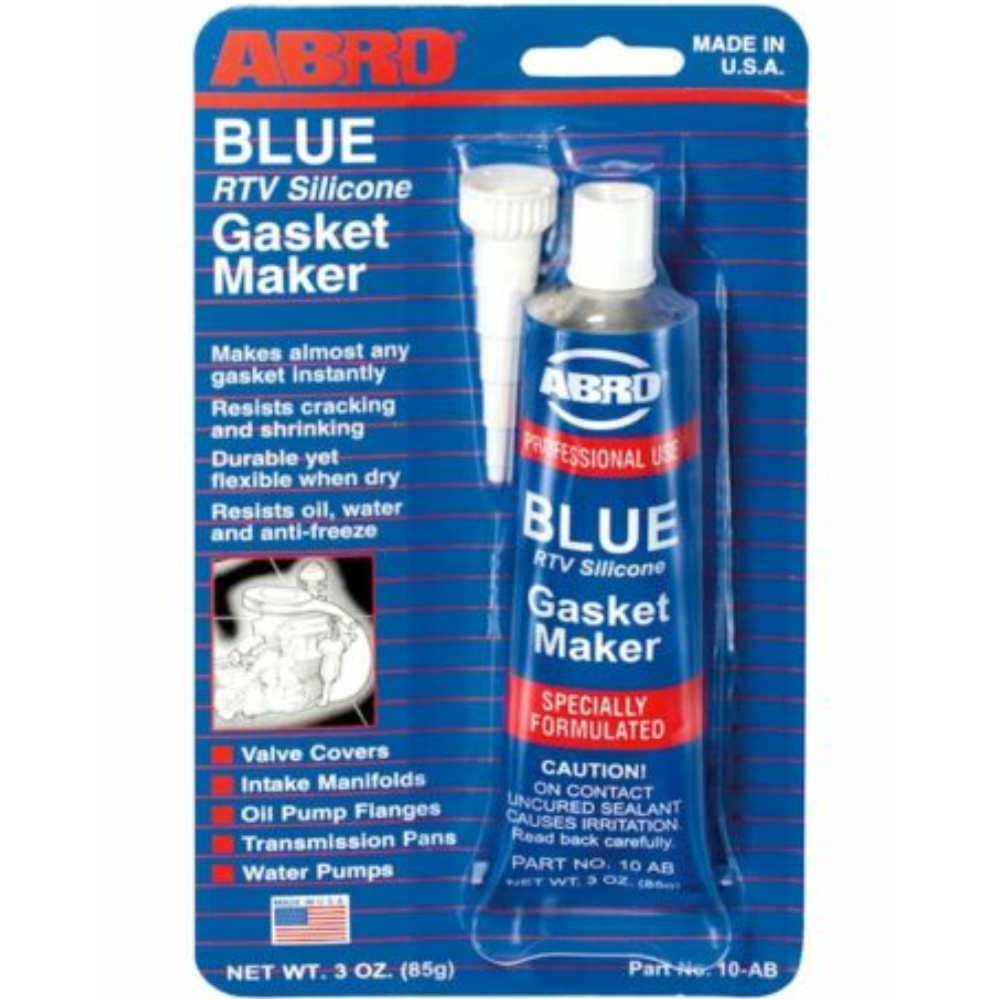 Abro Rtv Silicone Gasket Maker Blue 85G