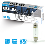 239 12V 5W Number Plate & Interior Festoon Bulbs (Pack Of 10)
