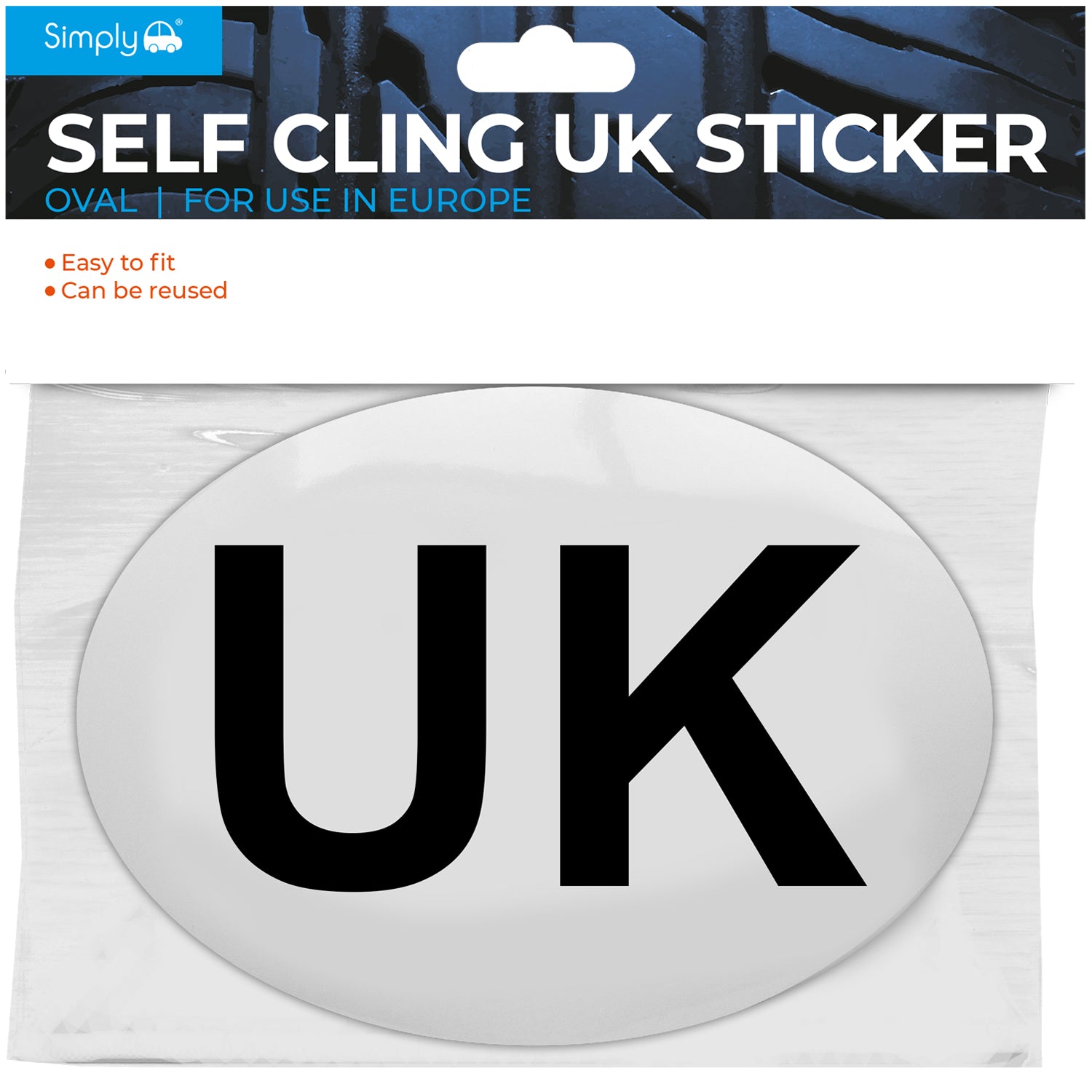 Simply Auto Oval UK Self Cling