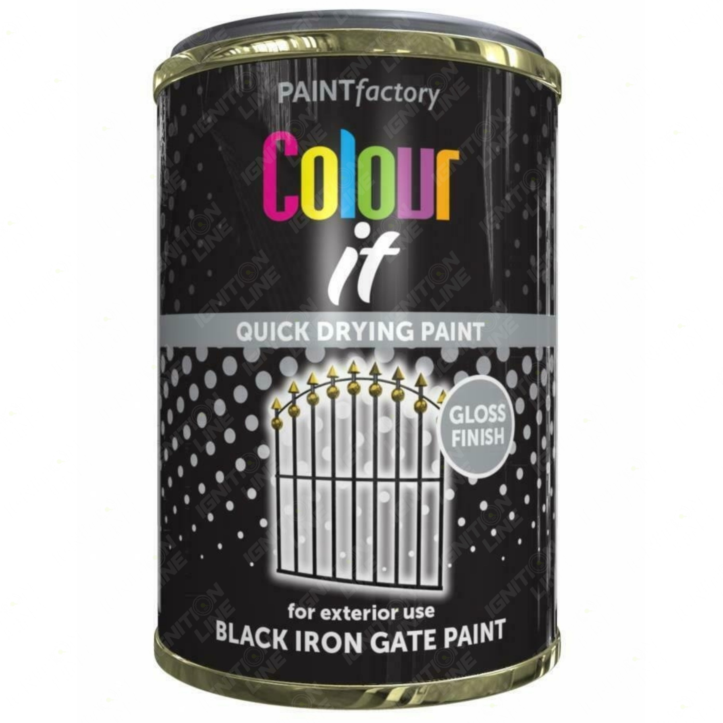 PaintFactory Black Iron Gate Paint Tin 300ml