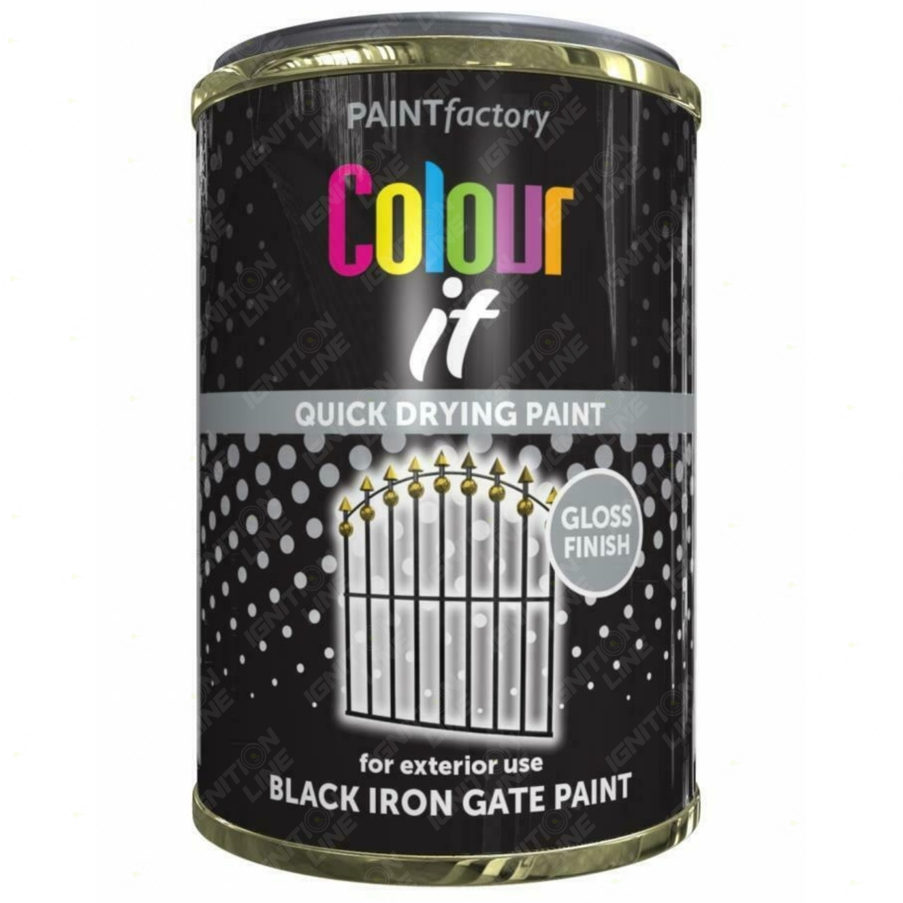 Paintfactory Black Iron Gate Paint Tin 300ml