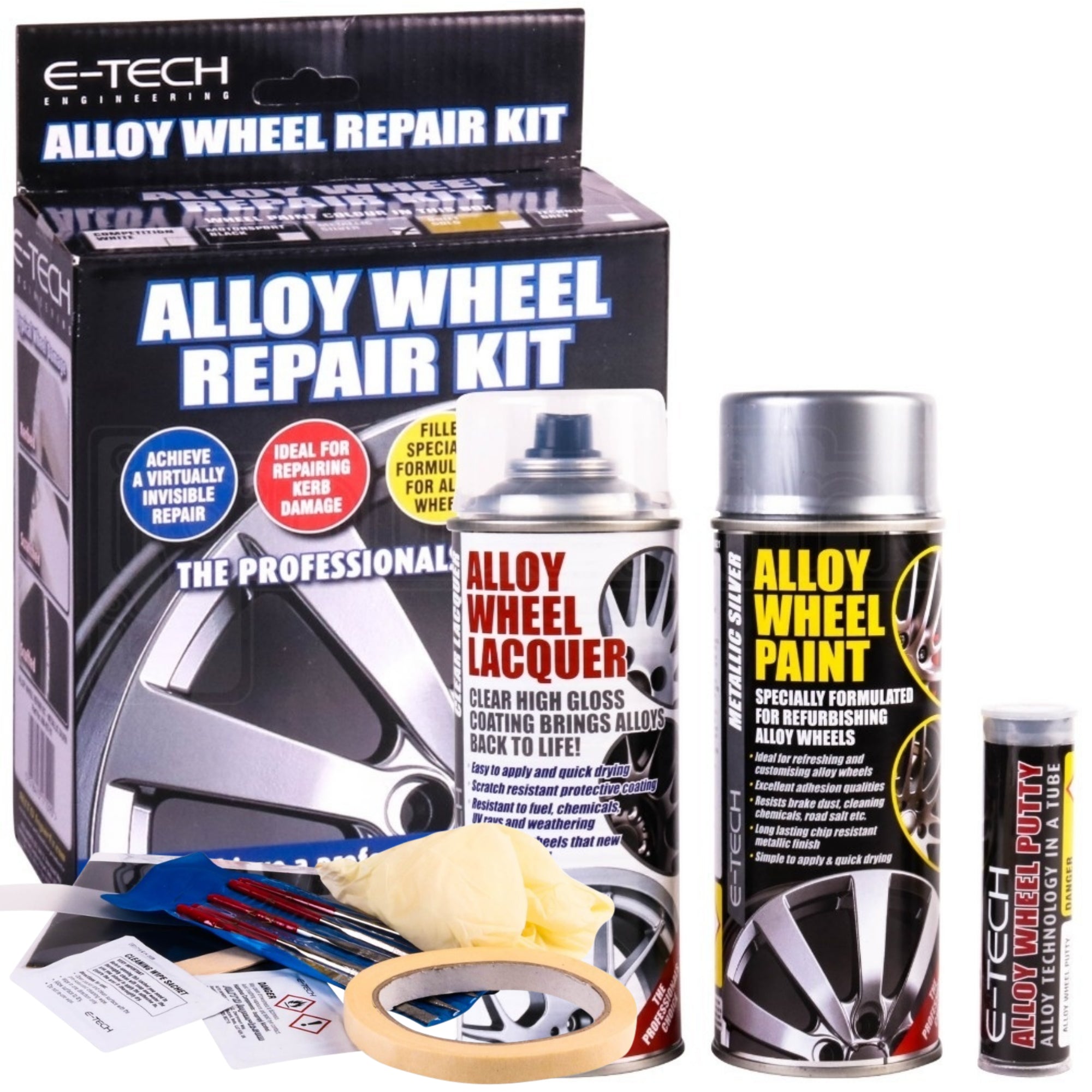 E-Tech Alloy Wheel Refurbishment Kit - Silver