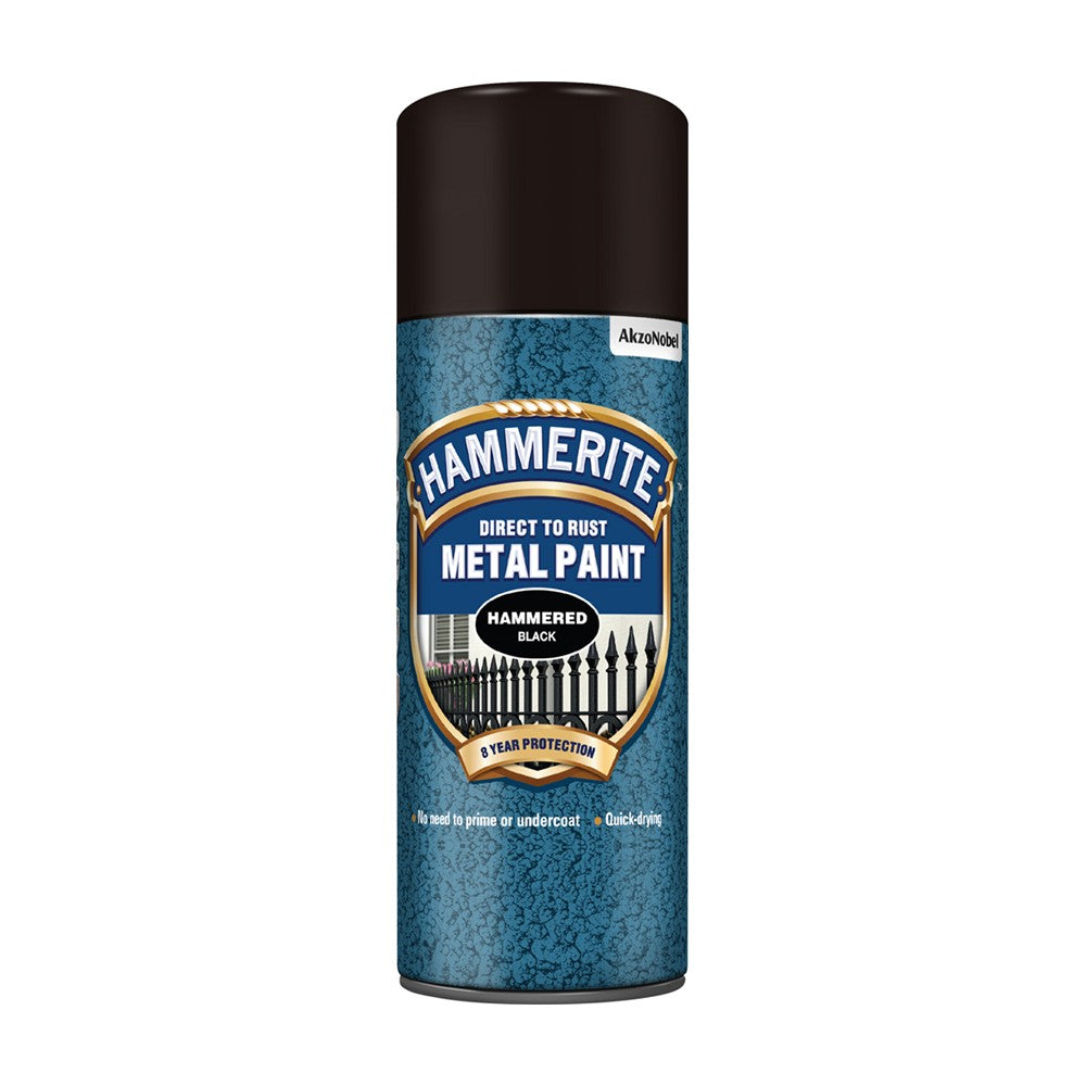 Hammered Metal Paint Black 400ml Aero