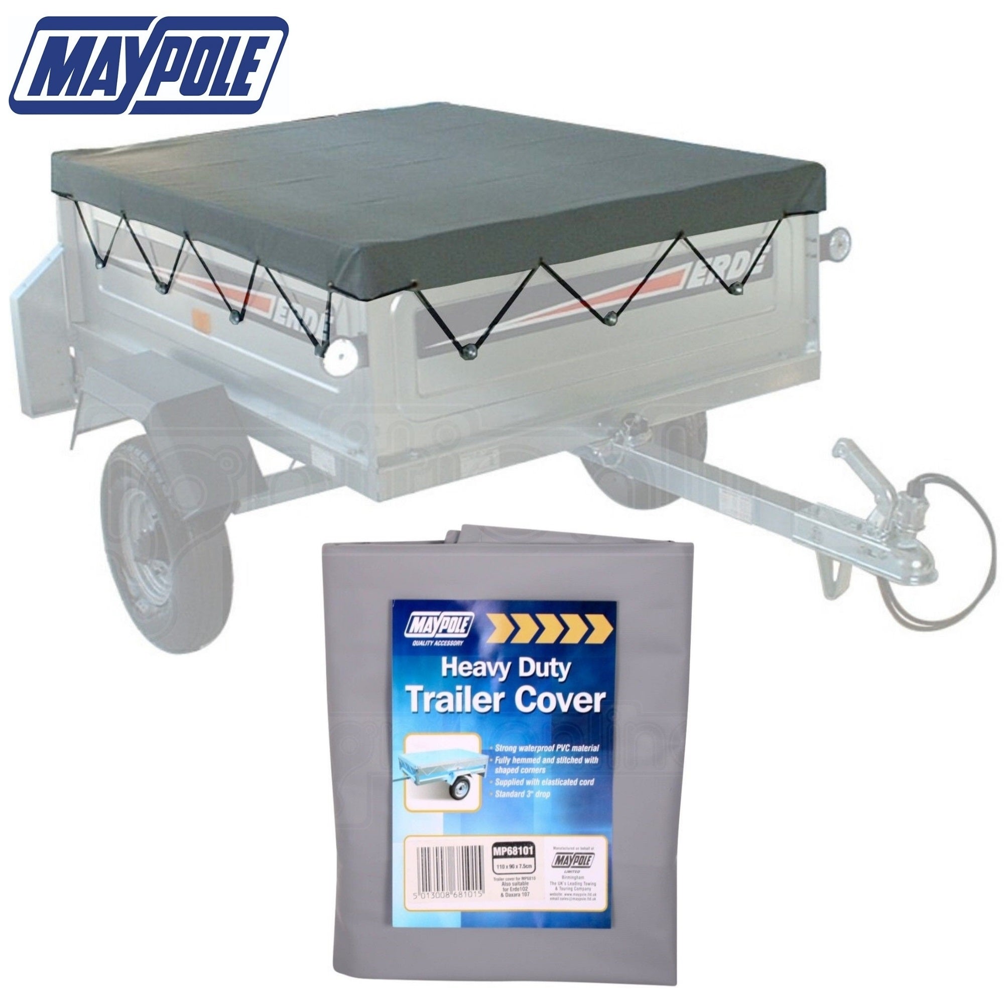 Maypole Heavy Duty Trailer Cover 110 X 90 X 7.5Cm