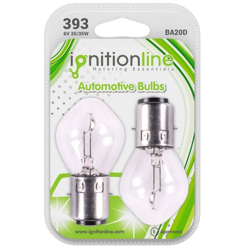IgnitionLine 393 6V 35/35W Bayonet Bulbs (Twin Pack)