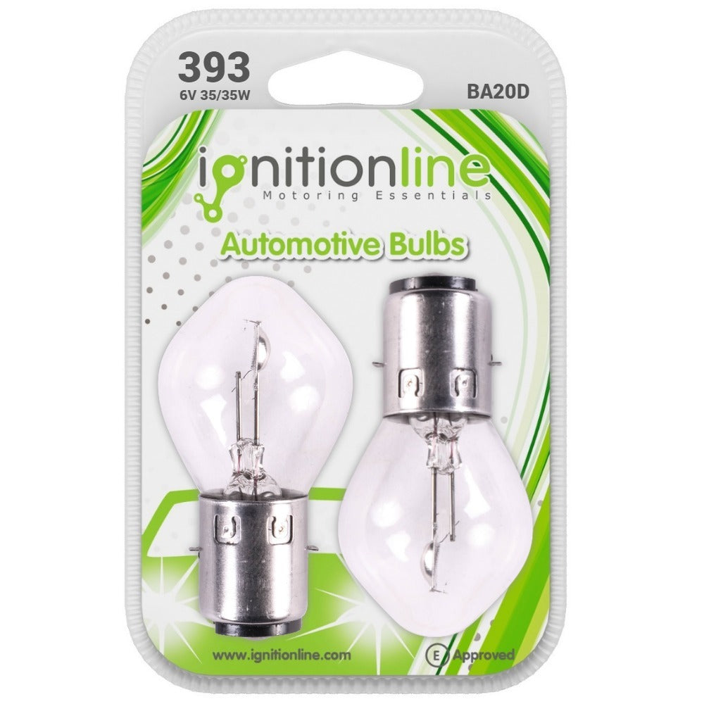 Ignitionline 393 6V 35/35W Bayonet Bulbs (Twin Pack)