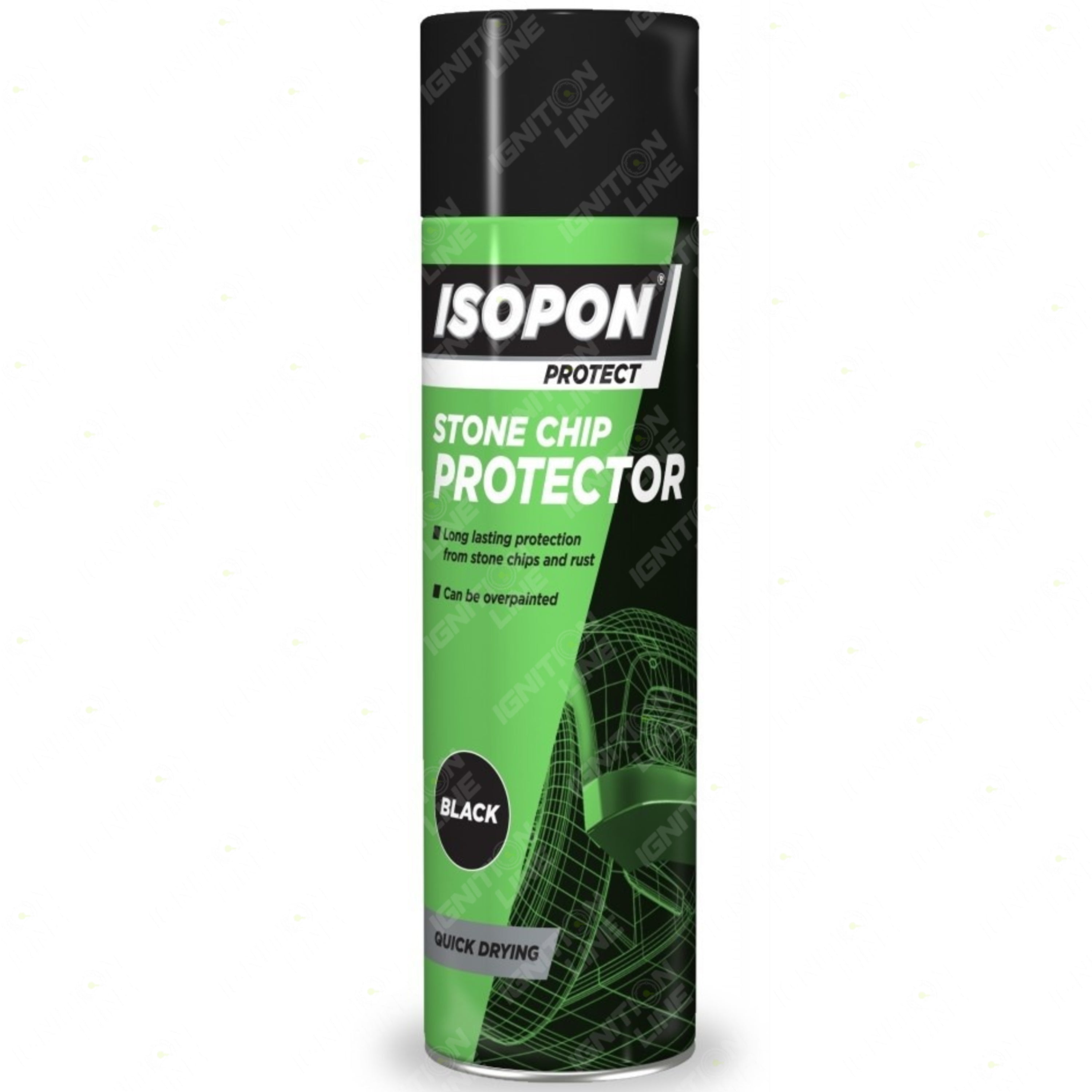 Isopon Stone Chip Protector Aerosol Black 450ml