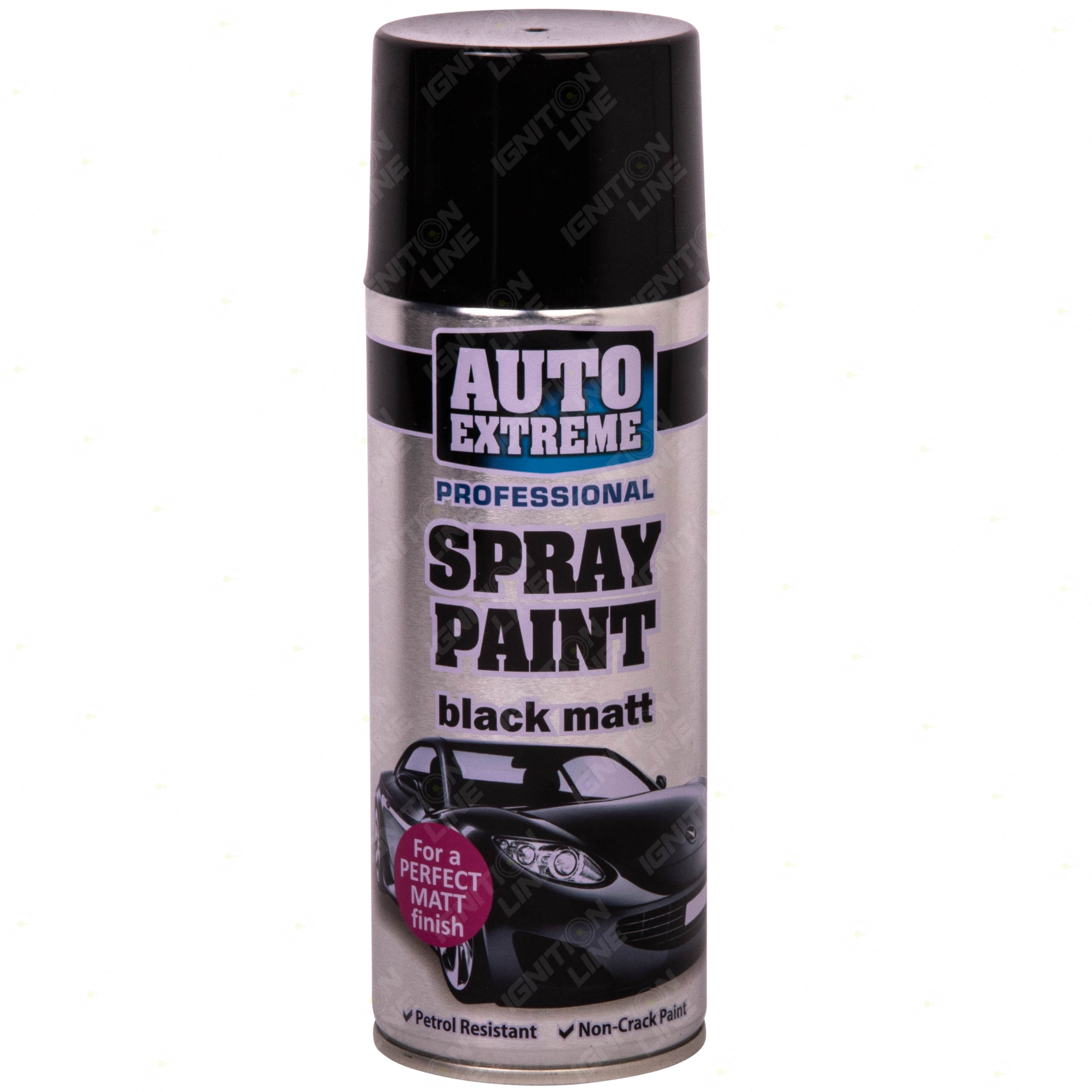 Rapide Auto Extreme Black Matt Spray Paint 400ml