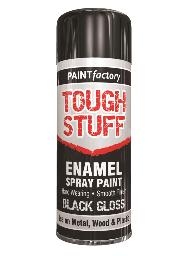 PaintFactory Tough Stuff Enamel Black Gloss 400ml
