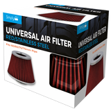 Simply Auto Universal Air Filter Chrome Front Red