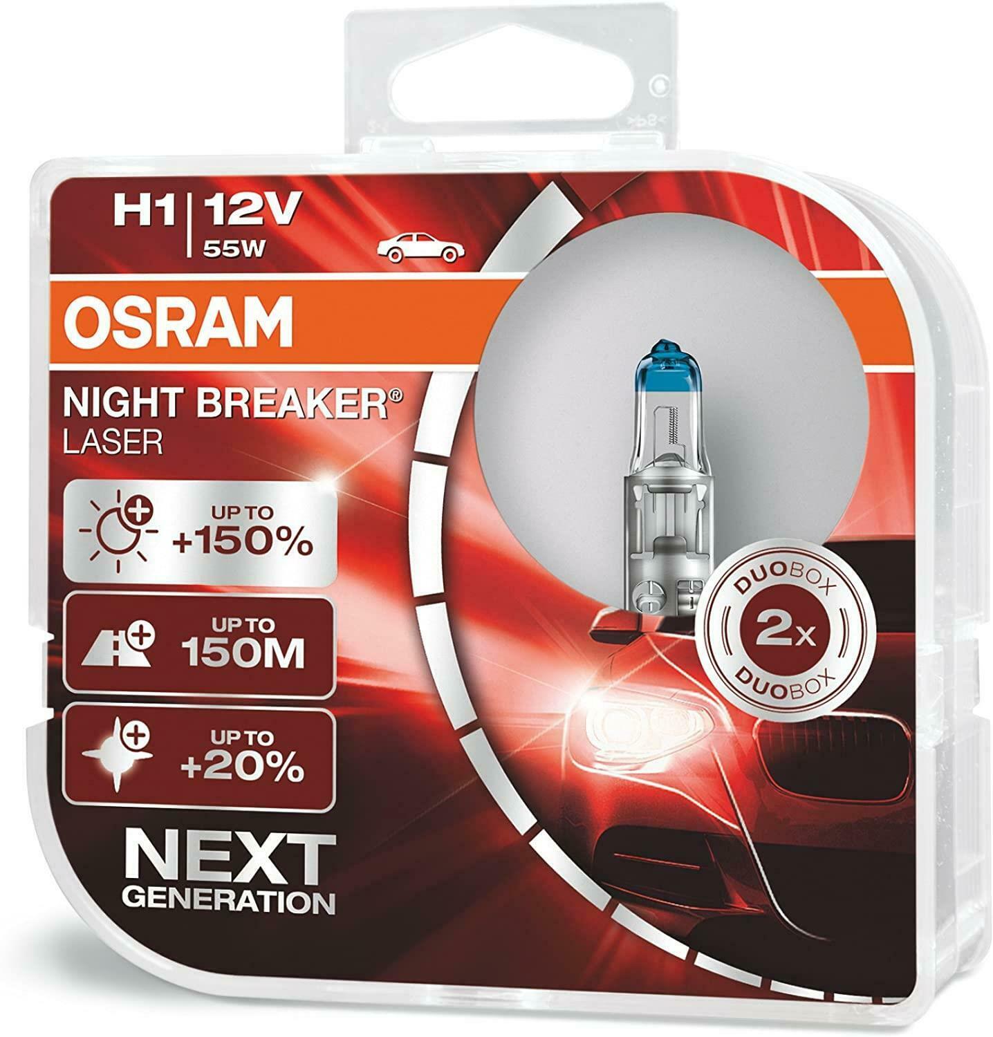 Osram H1 12V 55W Night Breaker Laser (Next Generation) Twin Pack