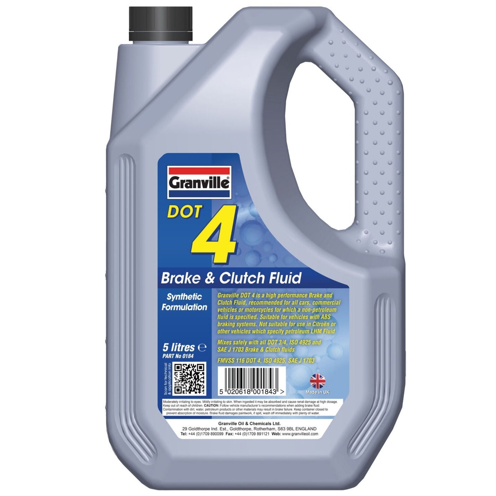 Granville Brake Fluid Dot 4 5 Litre