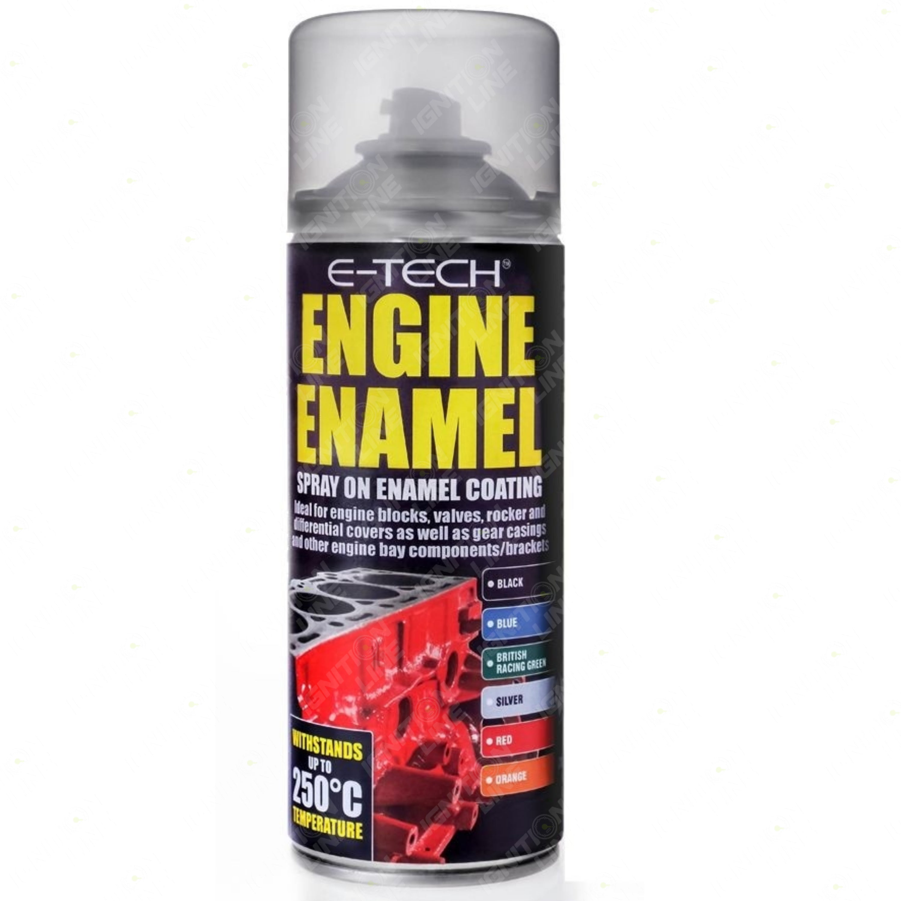 E-Tech Engine Enamel Spray Coating Red 400ml