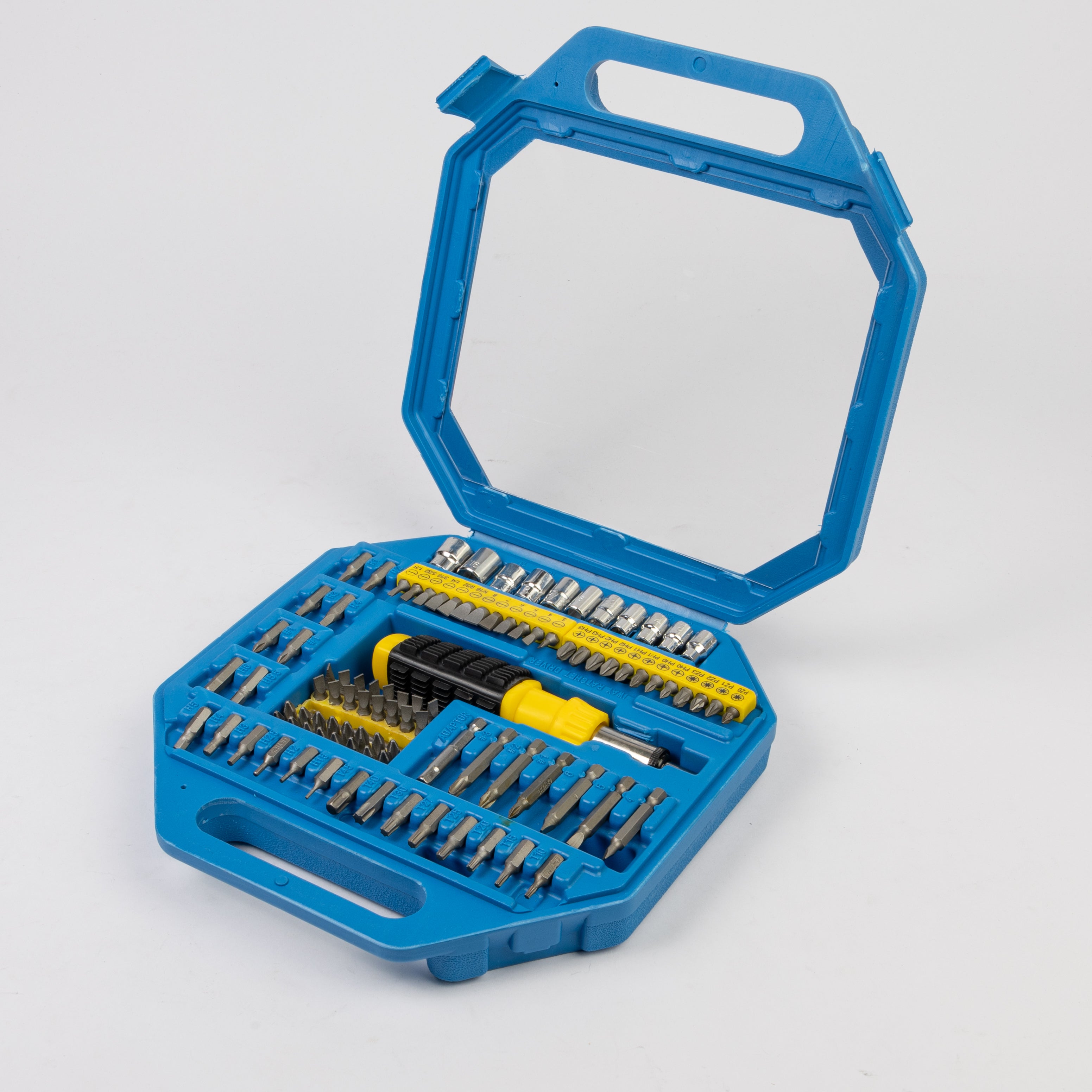 101pc Screwdriver Ratchet Driver and Socket Bit Set