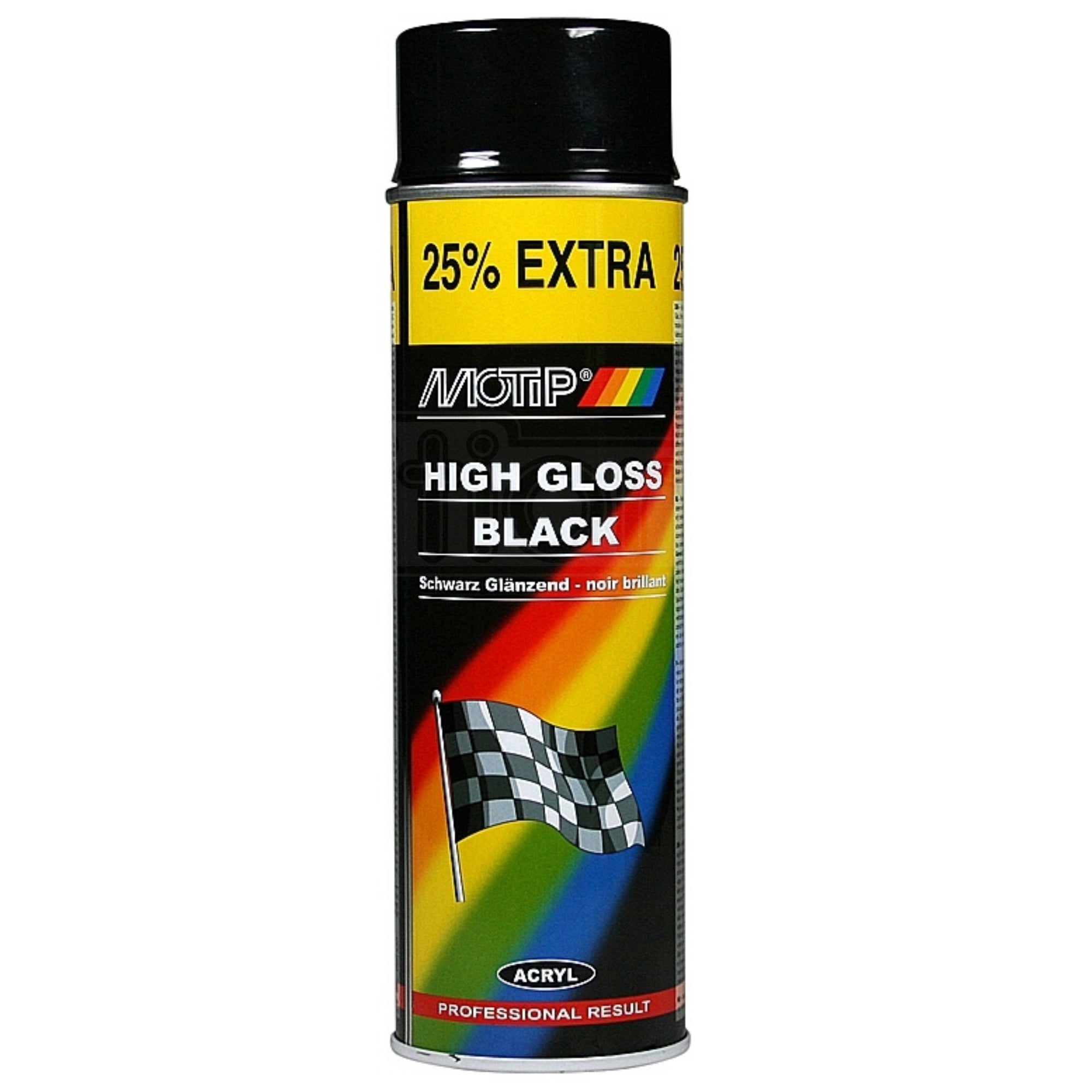 Motip High Gloss Black Acrylic Lacquer 500ml