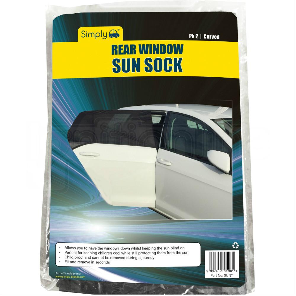 Rear Window Sun Shade Sock - Curved (Pack of 2)