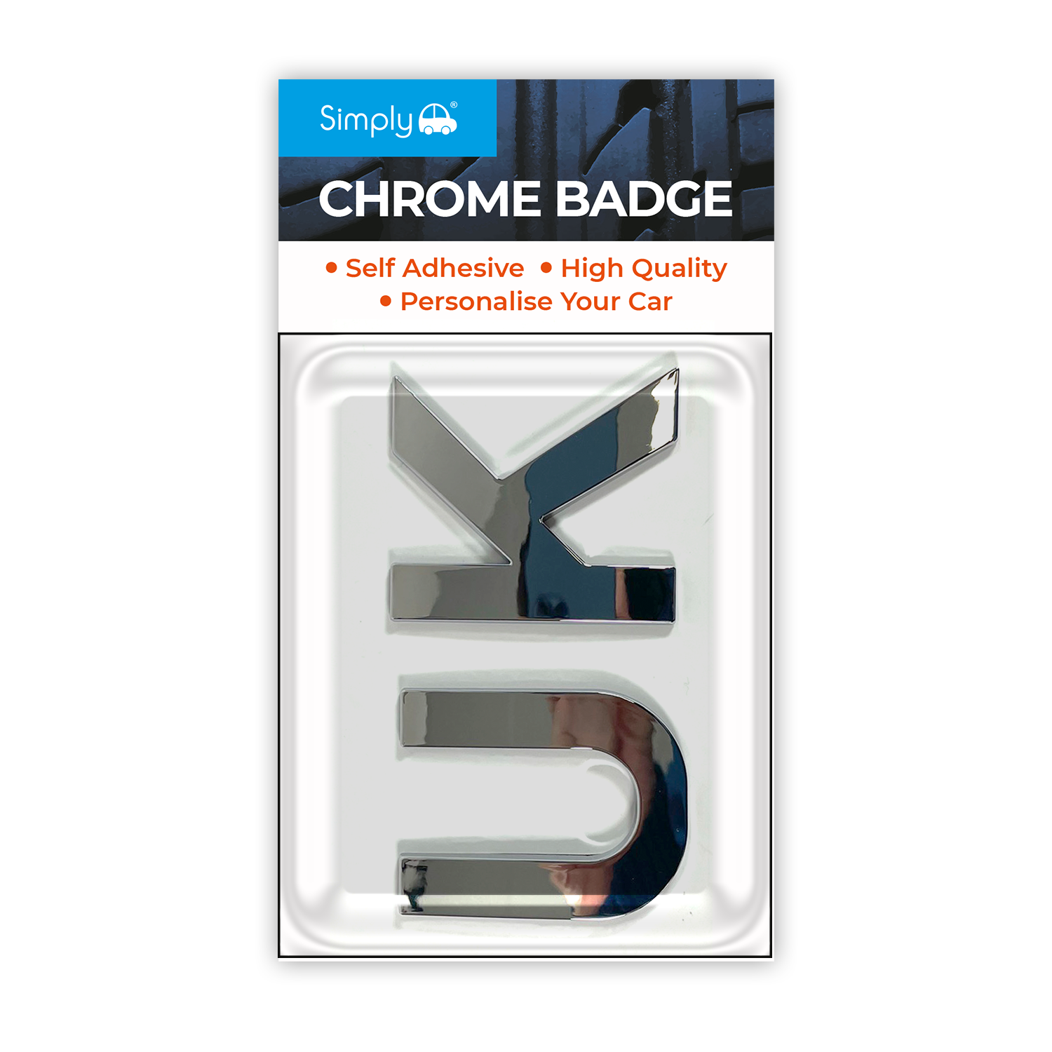 Simply Auto 'UK' Simply Chrome Badge