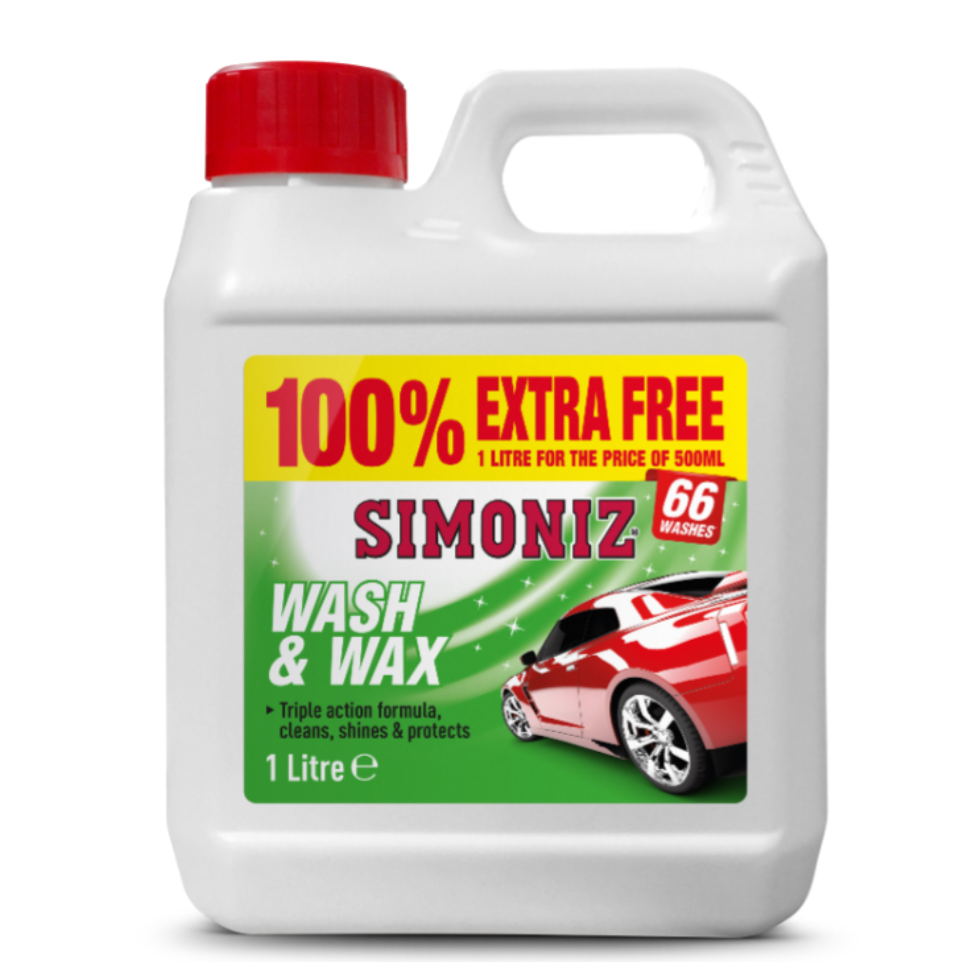 Simoniz Wash & Wax 500ml + 100% Extra Free 1L