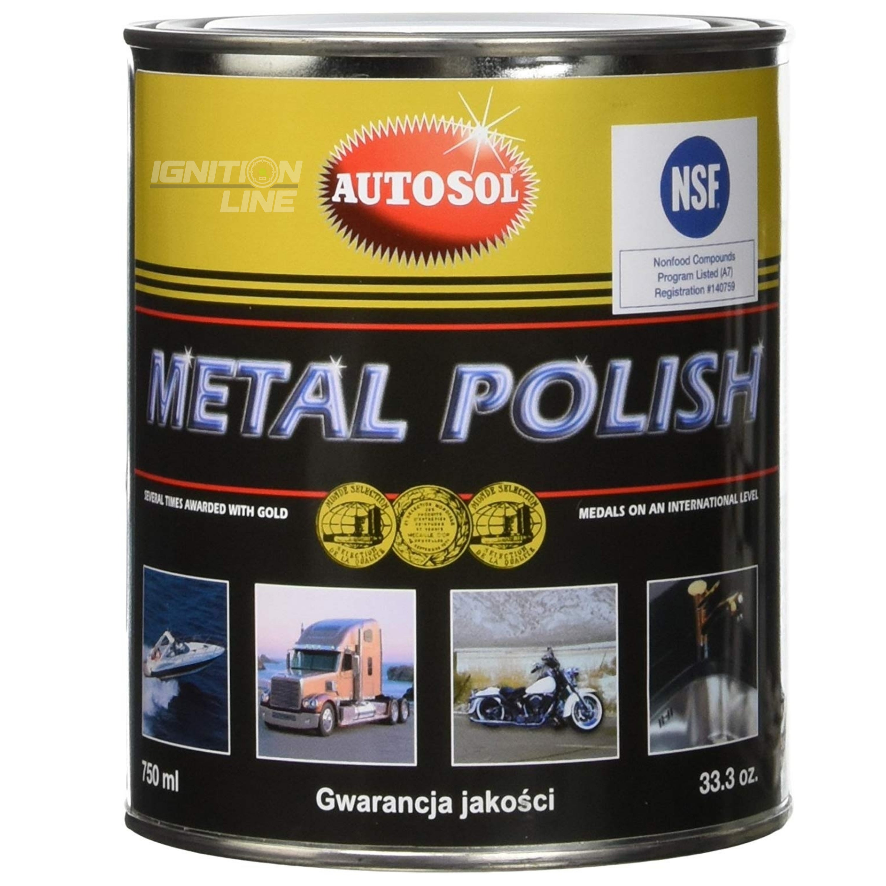 Autosol Metal Polish Tin 750ml