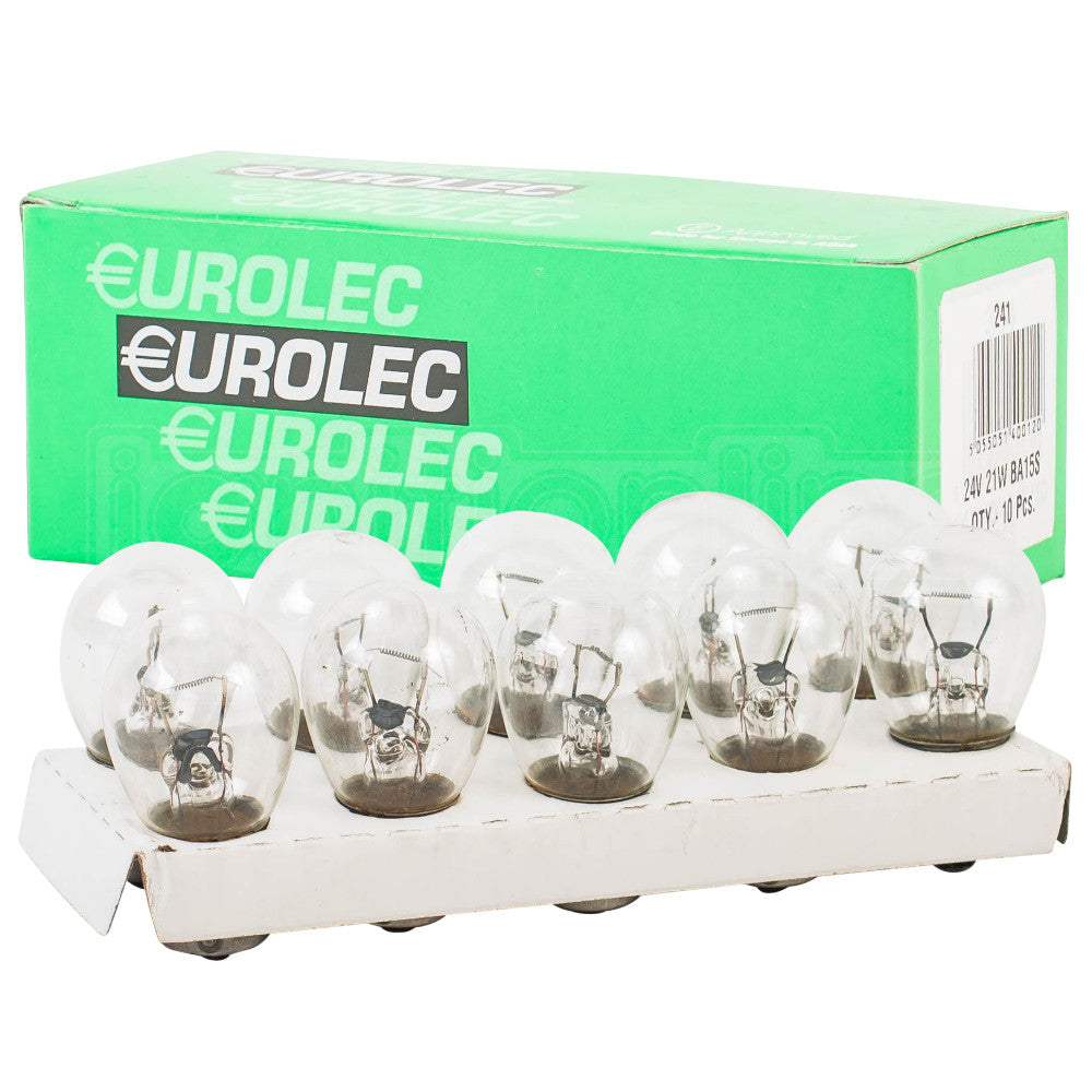 241 Truck Replacement 24V 21W Brake & Tail Bayonet Bulbs (Pack Of 10)