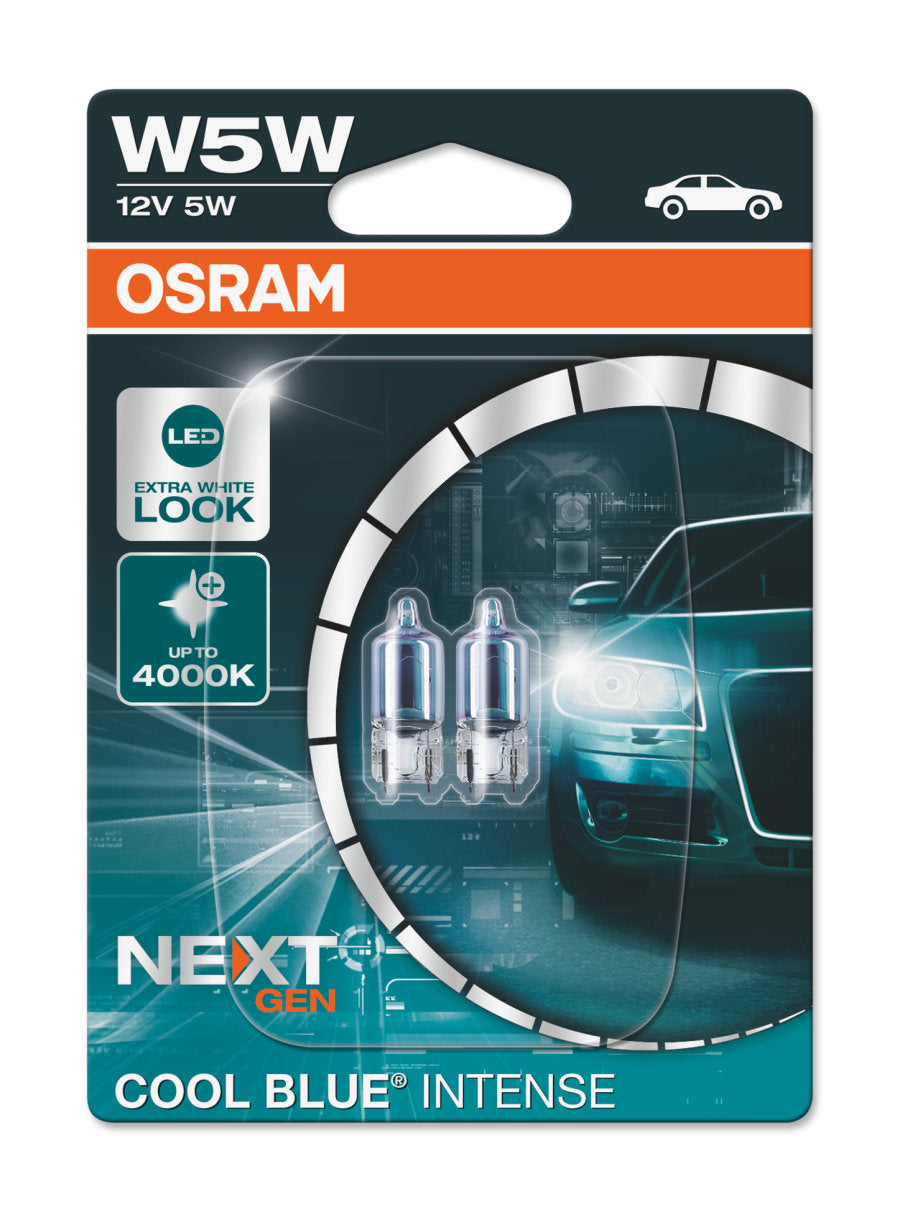 OSRAM 501 12V W5W COOL BLUE INTENSE (NEXT GEN) Bulbs (Twin Pack)