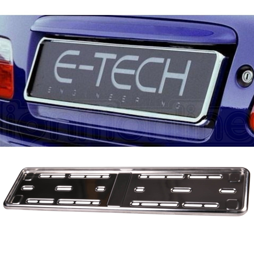 E-Tech Stainless Steel Number Plate Holder