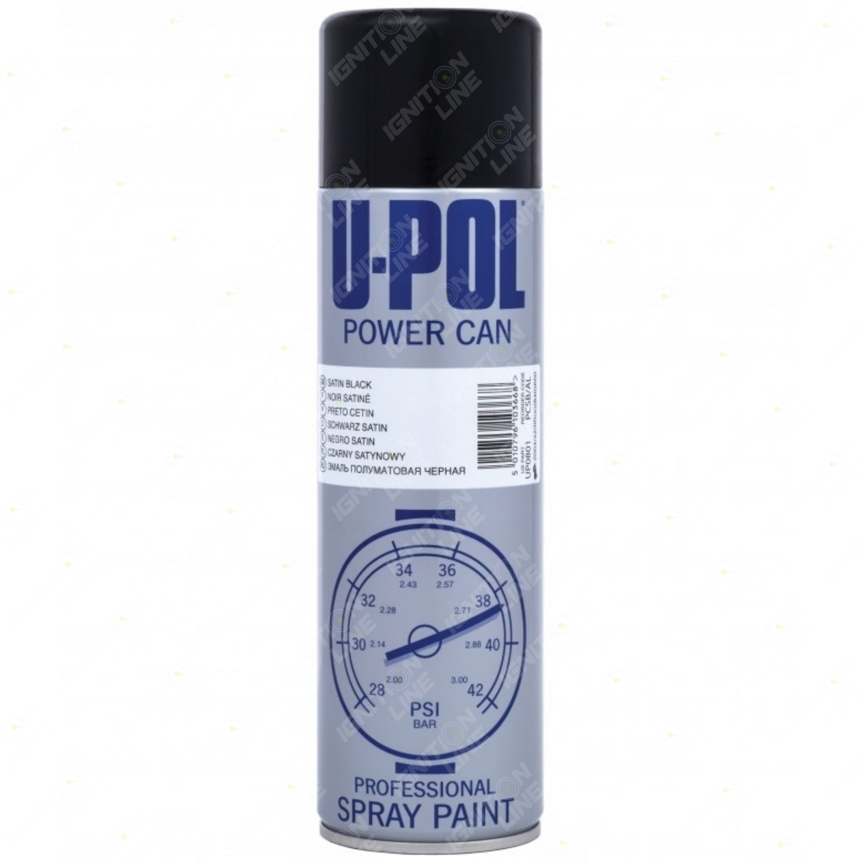 Isopon U-Pol Powercan Satin Black 500ml