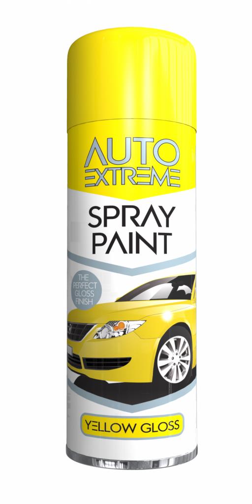 Auto Extreme Yellow Gloss Spray Paint 250ml