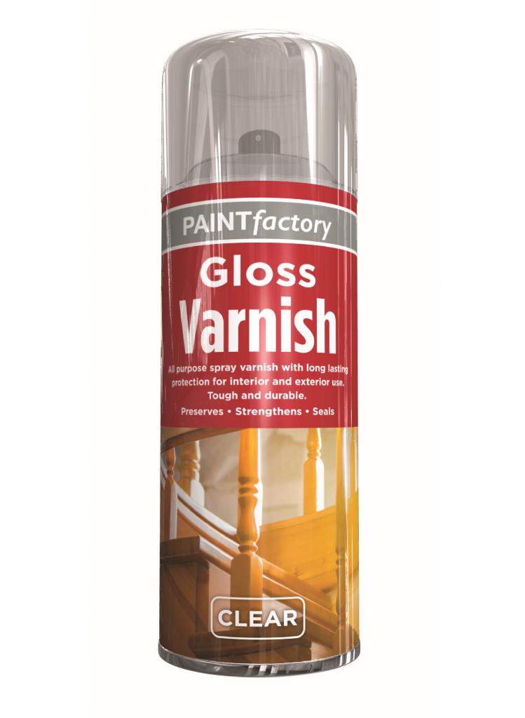PaintFactory Clear Gloss Varnish Spray 400ml