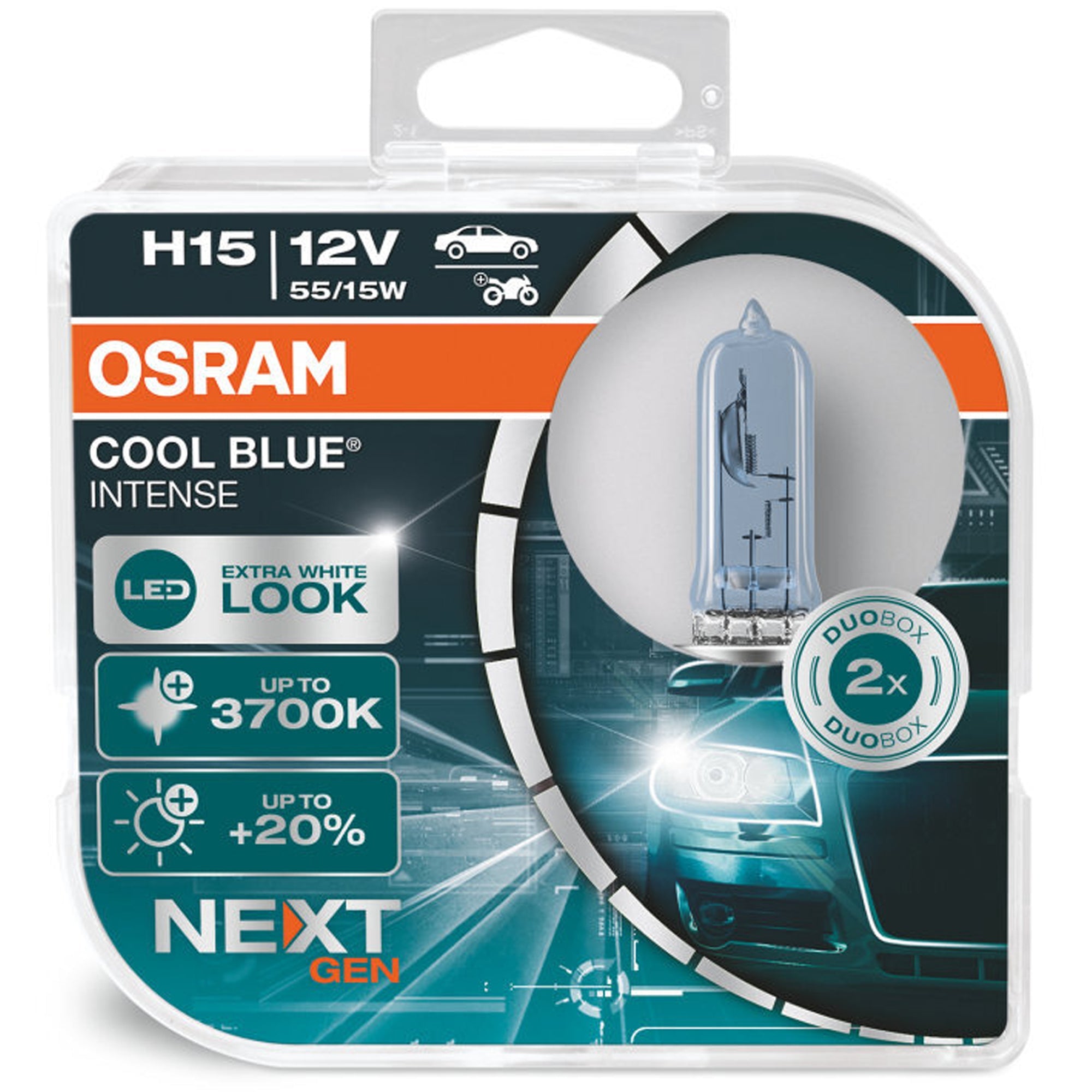 Osram H15 12V 55/15W Cool Blue Intense (Twin Pack)