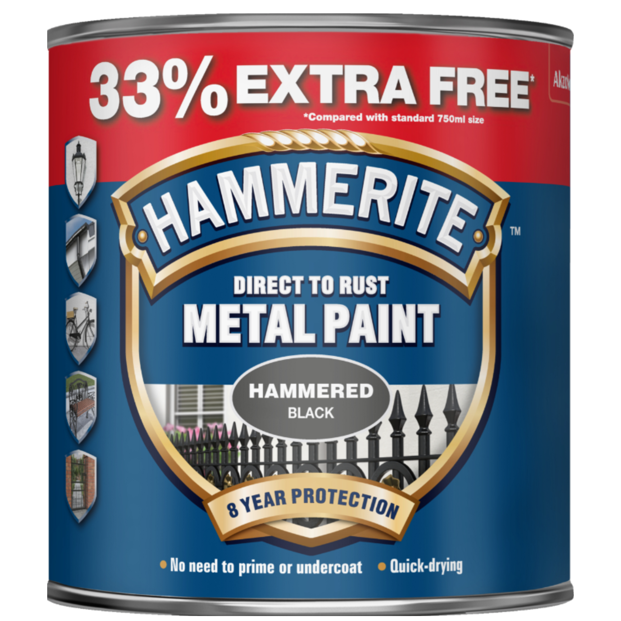 Hm Metal Paint Hammered Black 750ml 33% Ef