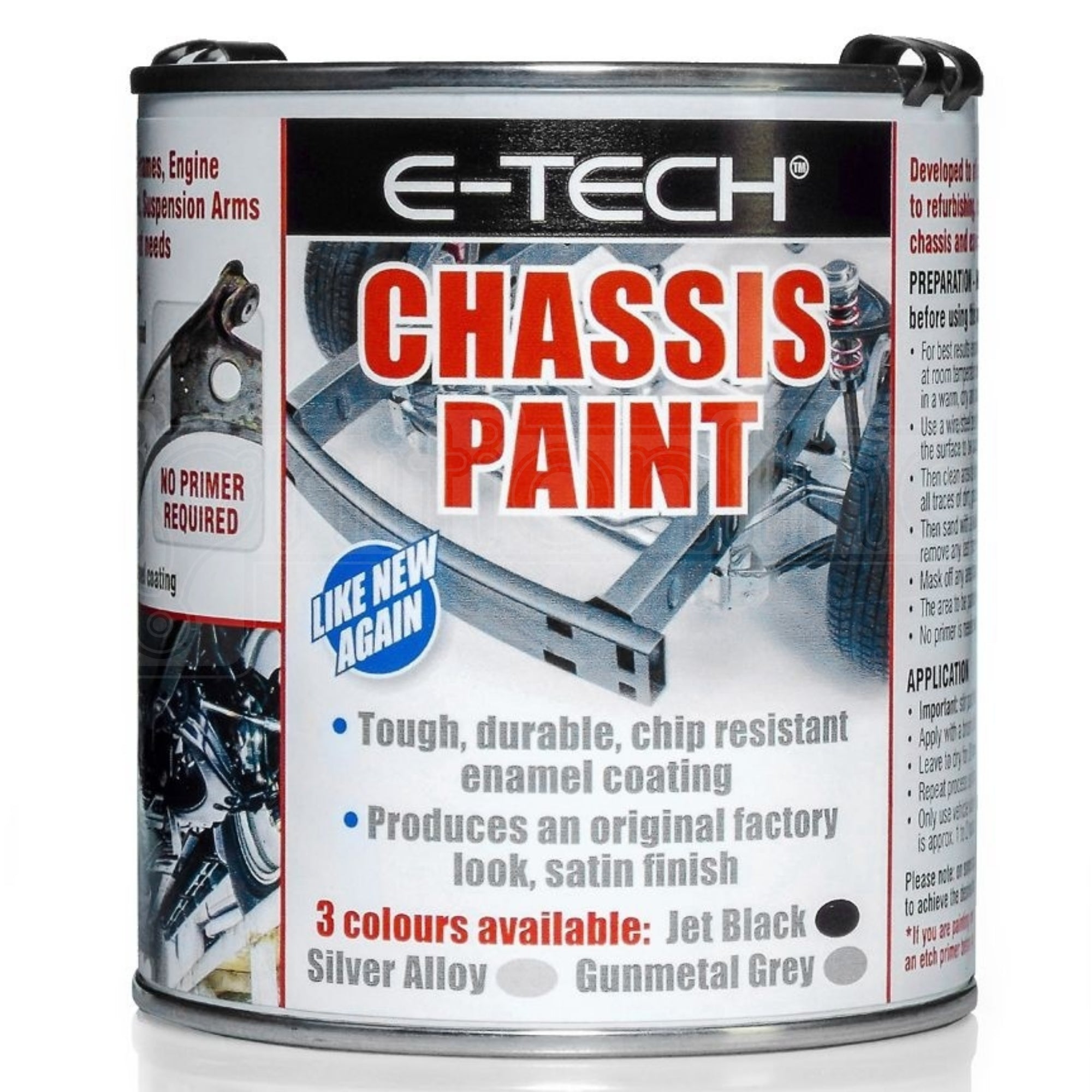 E-Tech Chassis Paint 500ml - Jet Black