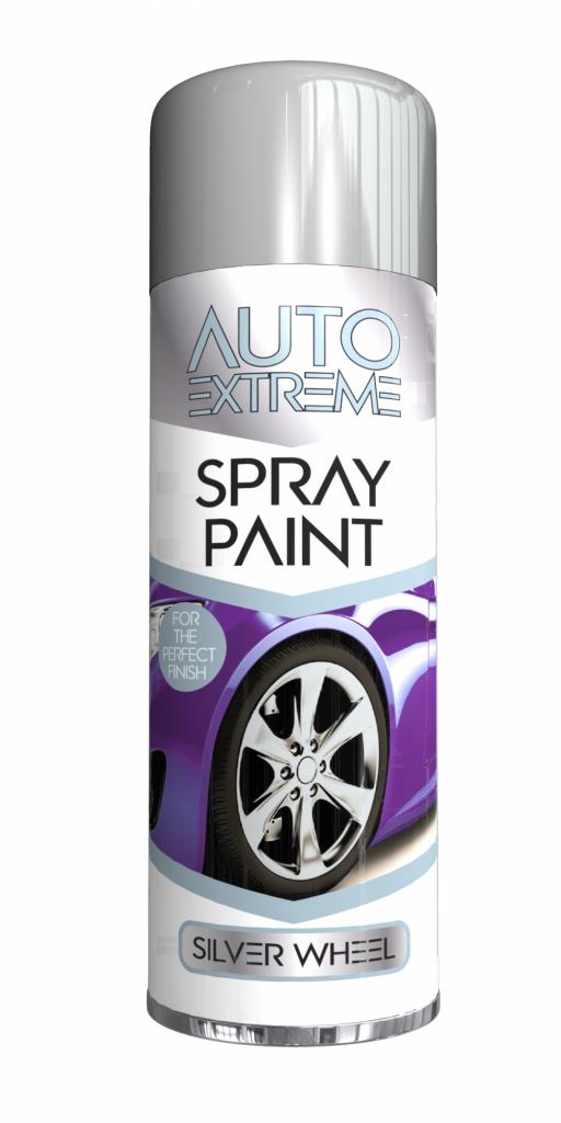 Auto Extreme Silver Wheel Gloss Spray Paint 250ml