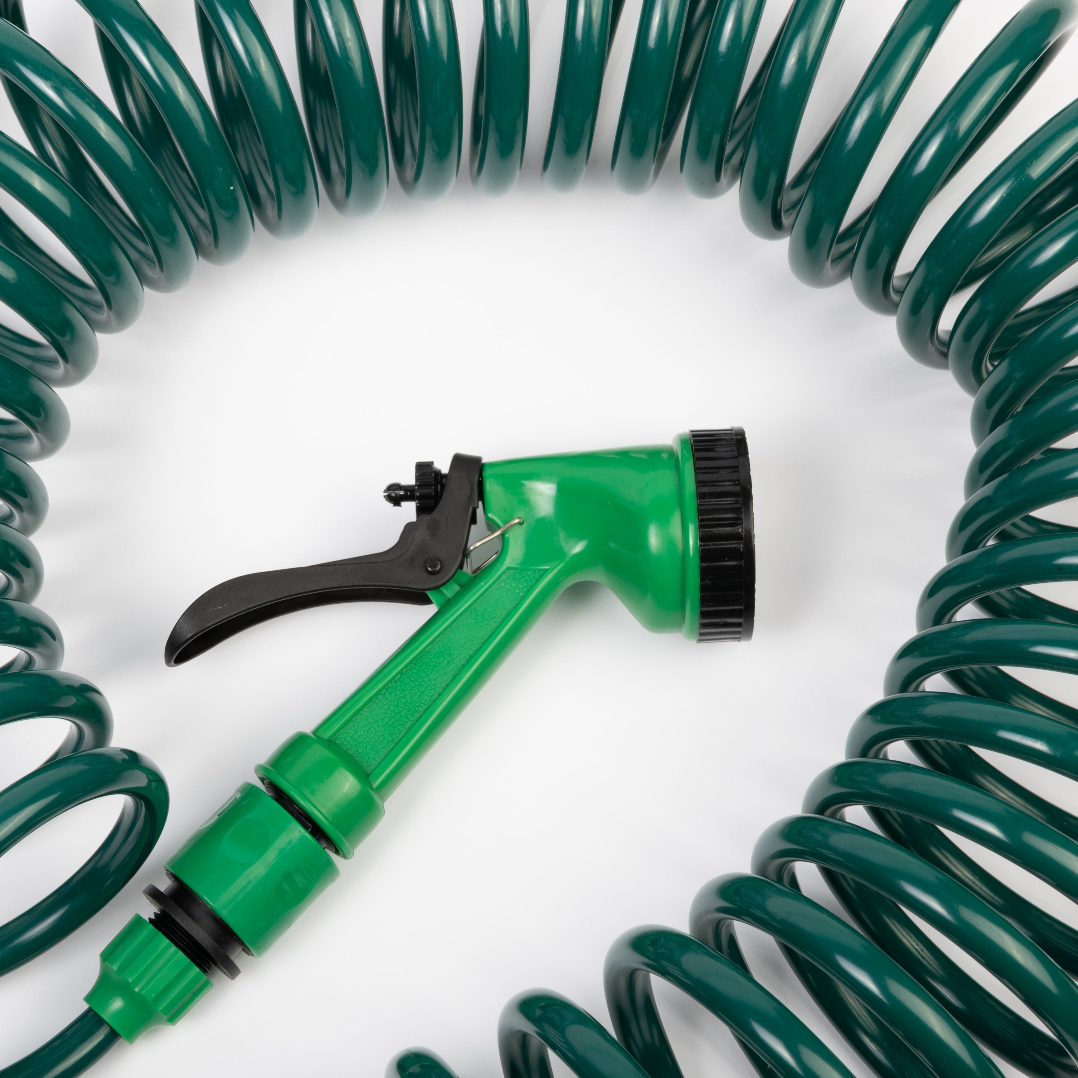 10M Coiled Hose With Plastic Fittings